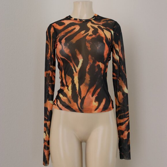 AFRM Tops - AFRM - Kaylee Caramel Zebra